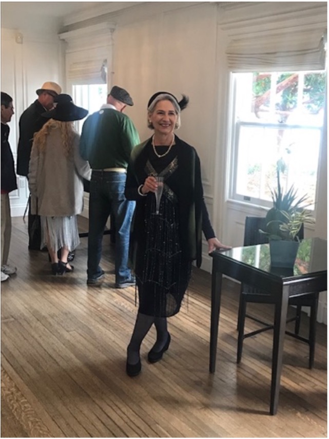 Libby Pachares at the Annenberg Community Beach House for Marion Davies’ birthday celebration.