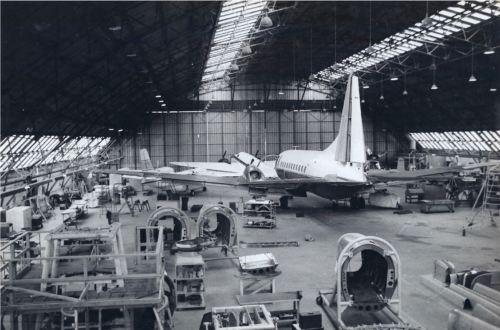 Barkar Hangar in 1960 hosting aircrafts