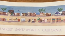 Fielden Harper painting depicting Main Street in Santa Monica during the 1984 Olympics