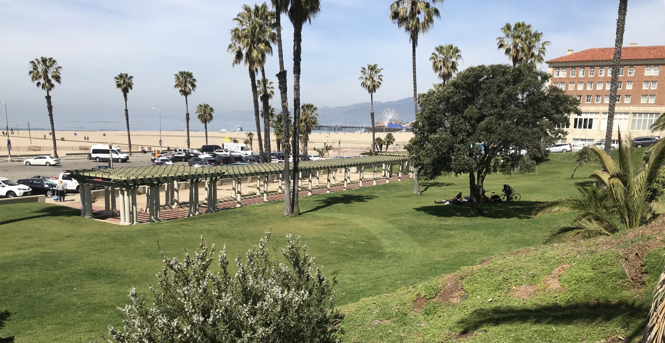 Lower portion of Crescent Bay Park and its pergola.