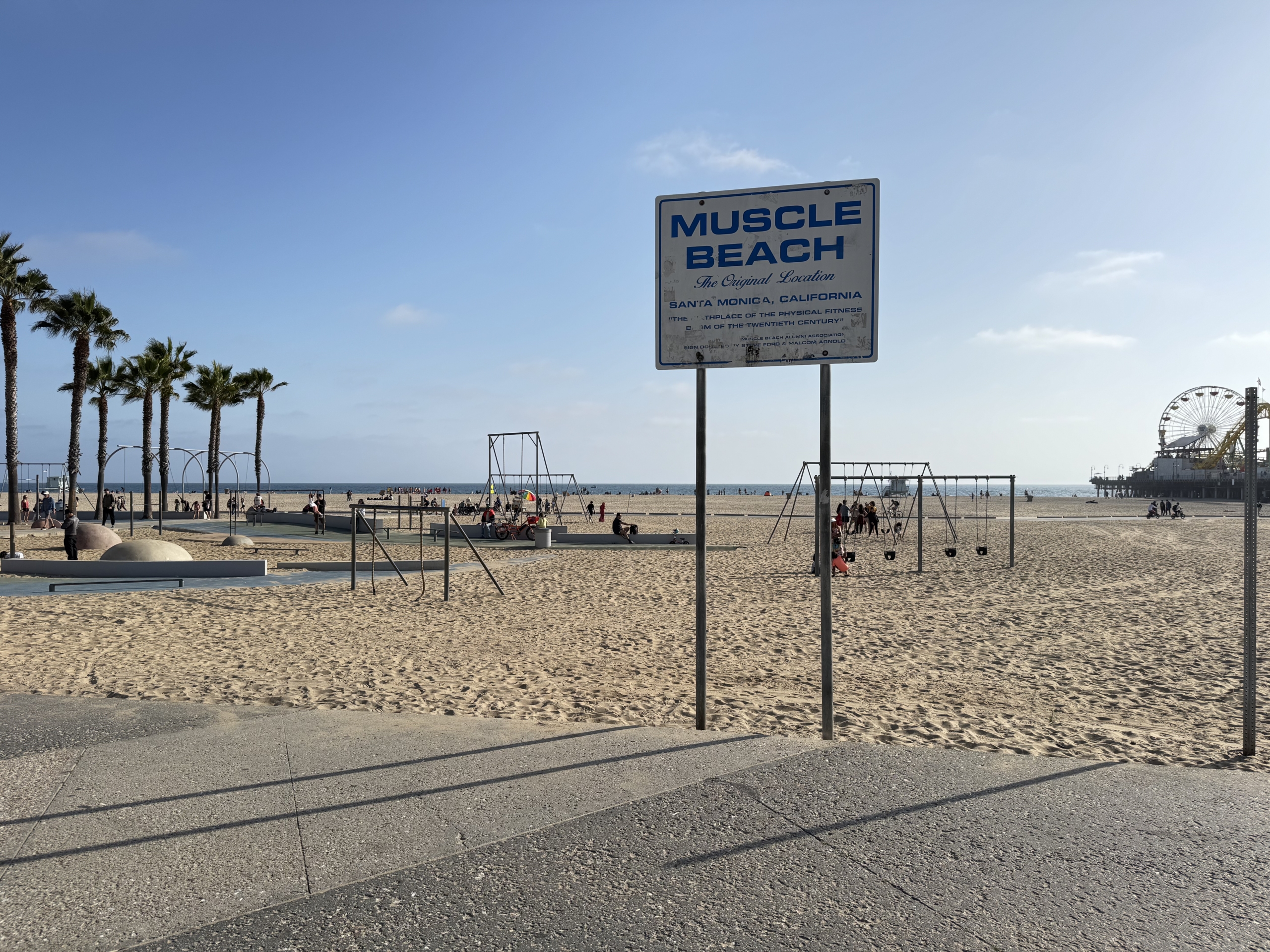 Muscle Beach sign.